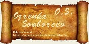 Ozrenka Somborčev vizit kartica